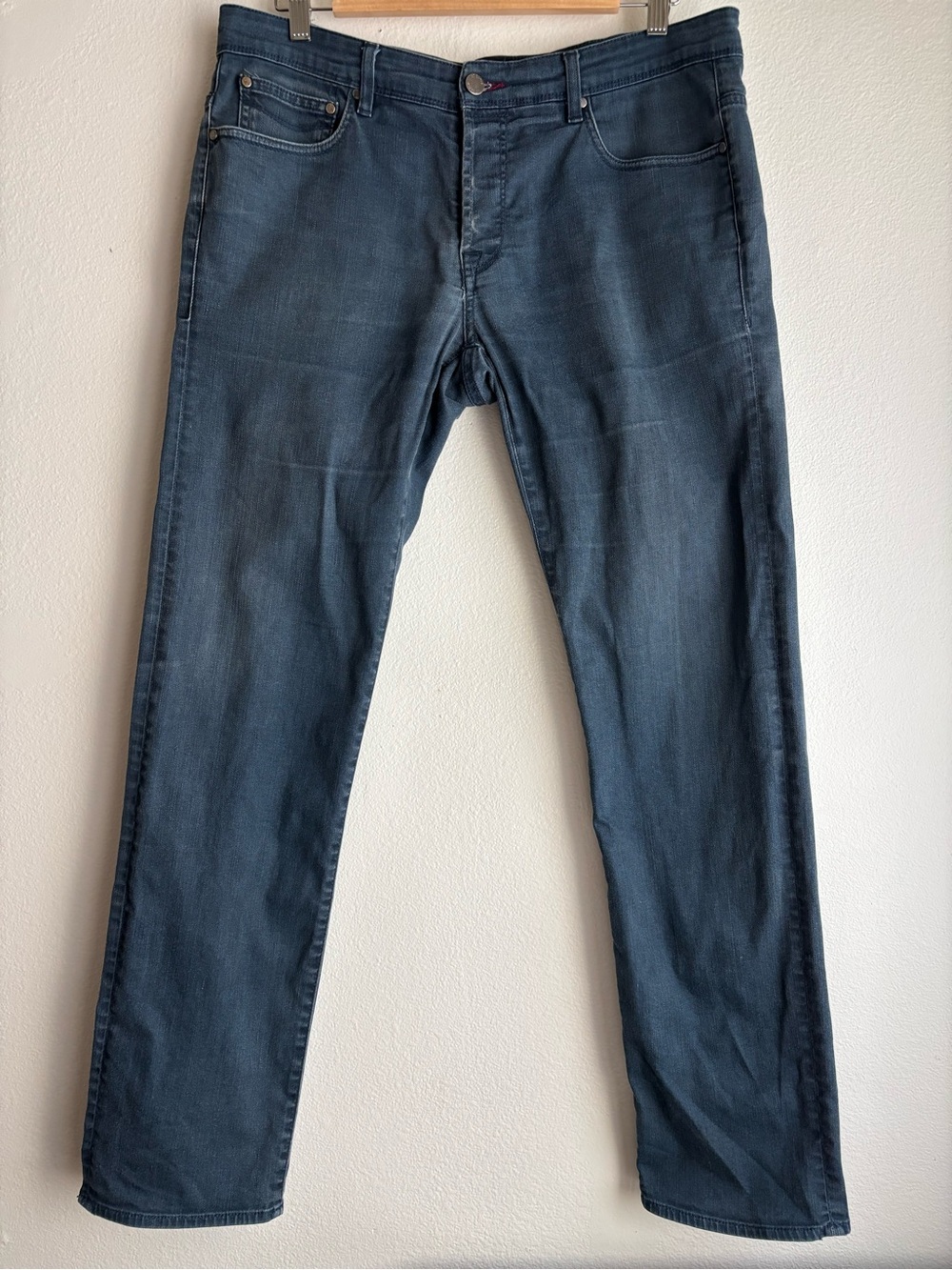 Ted Baker London Men’s Slim Straight Denim Jeans - Grey/Blue Wash - Size 34R